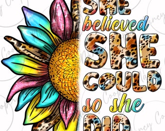 Ella creía que podía, así que hizo la descarga de diseño de sublimación de png, png de amor propio, png motivacional, png positivo, descarga de diseños sublimados