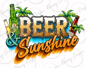 Cerveza y sol png descarga de diseño de sublimación, cerveza png, verano png, cerveza de verano png, amor de cerveza png, descarga de diseños sublimados