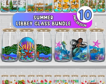 Zomer 16 oz libbey glas wrap bundel V1 png, libbey wrap png, libbey glas png, hallo zomer png, libbey cup png, sublimatieontwerpen downloaden