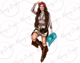 Western Cowgirl with hat  png sublimation design download, Cowgirl png, Cowgirl love png, Cowgirl life png, sublimate designs download