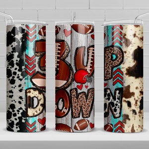 3 up 3 down Football 20 oz skinny tumbler png, Football tumbler wrap png, Football png, western 20 oz tumbler designs, tumbler png download