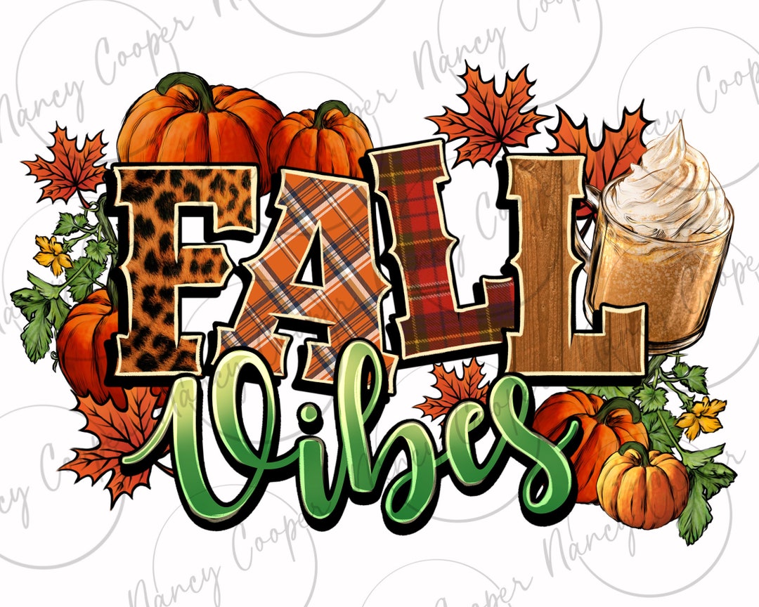 Fall Vibes Pumpkins Png Sublimation Design Download, Fall Png, Hello ...