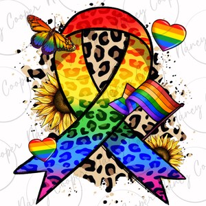 Pride ribbon png sublimation design download, Pride png, LGBTQ+ png, love is love png, human rights png, sublimate designs download