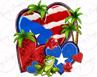 puerto rico herzen png sublimation design download, puerto rico staat png, puerto rico flagge png, puerto rico png, sublimieren designs download
