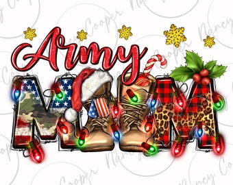 Christmas Army Mom png sublimation design download, 4th of July png, Veteran png, Christmas png, Mom png, sublimate designs download