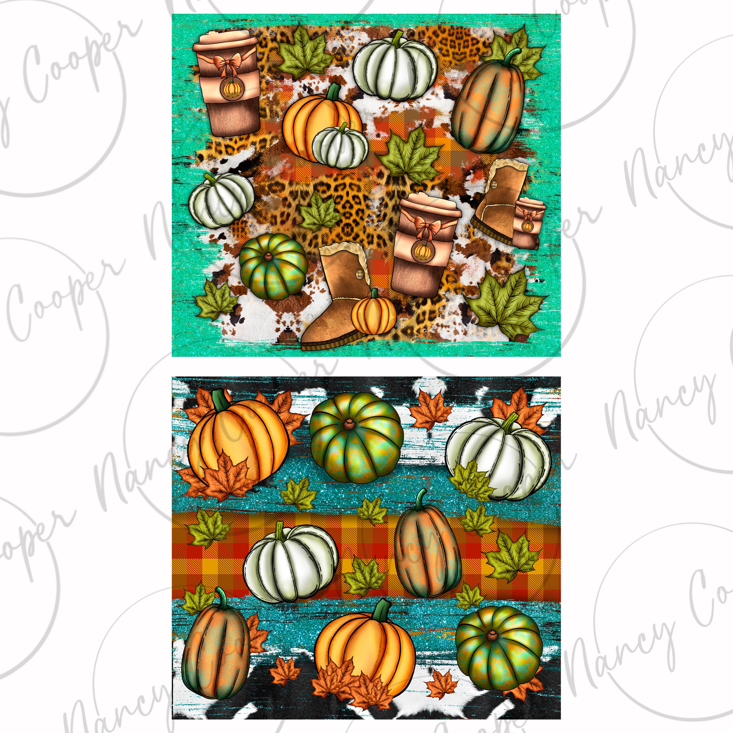 Fall 20 Oz Skinny Tumbler Bundle V2 Png, Tumbler Wrap Png, Fall 20 Oz ...
