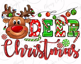 Deer Christmas rena png download de design de sublimação, Feliz Natal png, Feliz Ano Novo png, rena png, download de designs sublimados