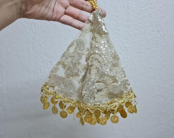 Pañuelo de henna con lentejuelas de lujo para novias y bodas.