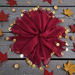 Burgundy wedding henna Handkerchief