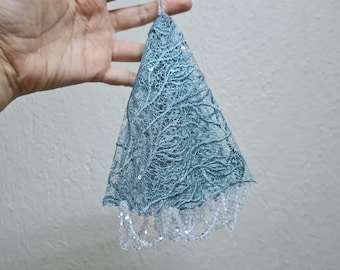 Pañuelo Halay de lentejuelas verdes de lujo, pañuelo de henna para boda nupcial