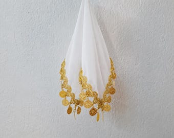 Luxury Sequin Halay Handkerchie, wedding henna, halay handkerchief, bachelorette party favors
