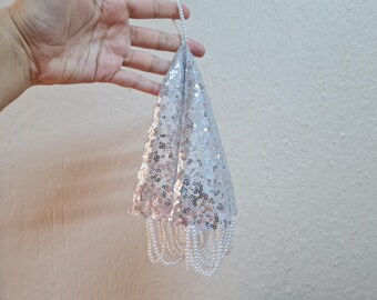 Pañuelo de henna con lentejuelas de lujo para novias y bodas.