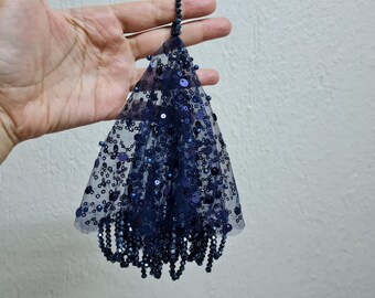 Pañuelo de henna con lentejuelas de lujo para novias y bodas.