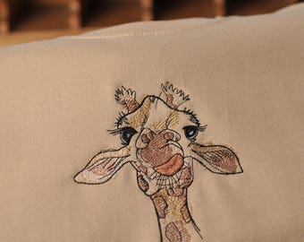 Giraffe Personalised Embroidered Sweatshirt - Cute Giraffe sweatshirt makes a great gift for you, giraffe lovers or someone you care about.