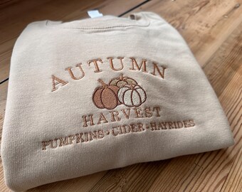Sale - Autumn Harvest Sweatshirt - Autumnal Gift for Him or Her - Luxury Present - Size Medium/Desert Sand Only - Normal retail price 29.95