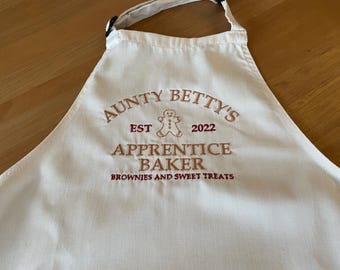 Children's Embroidered Apprentice Baker Apron ,  the perfect Christmas gift for all budding little chefs.