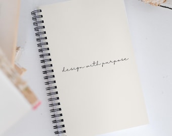 Design Inspired Quote Spiral Notebook | Dotted Notebook for Designers | Interior Design Notebook