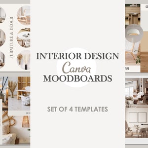 Interior Design Moodboards | Simple Canva Templates | Creative Detailed Templates
