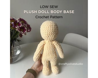 Low Sew Doll Body Base Crochet Pattern: Chunky Yarn Amigurumi (English PDF Pattern)