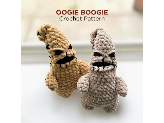 Oogie Boogie Crochet Pattern: Chunky Fluffy Plushie (English PDF Pattern)