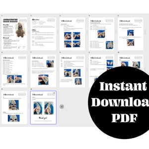 May include: A digital download PDF pattern for crocheting a plush amigurumi Oogie Boogie from the movie "The Nightmare Before Christmas". The pattern includes instructions and images for creating the character.