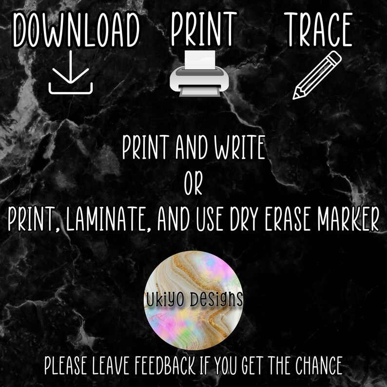 Blank Tracing Board Template, Blank Lines to Trace Letters Numbers ...