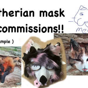 therian mask commissions! any animal :3