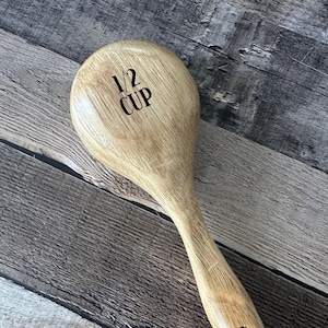 Wooden handle measuring Cup- half cup