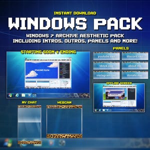 Paquete de superposiciones de transmisión para Windows 7: Twitch retro de OBS disponible próximamente y paneles