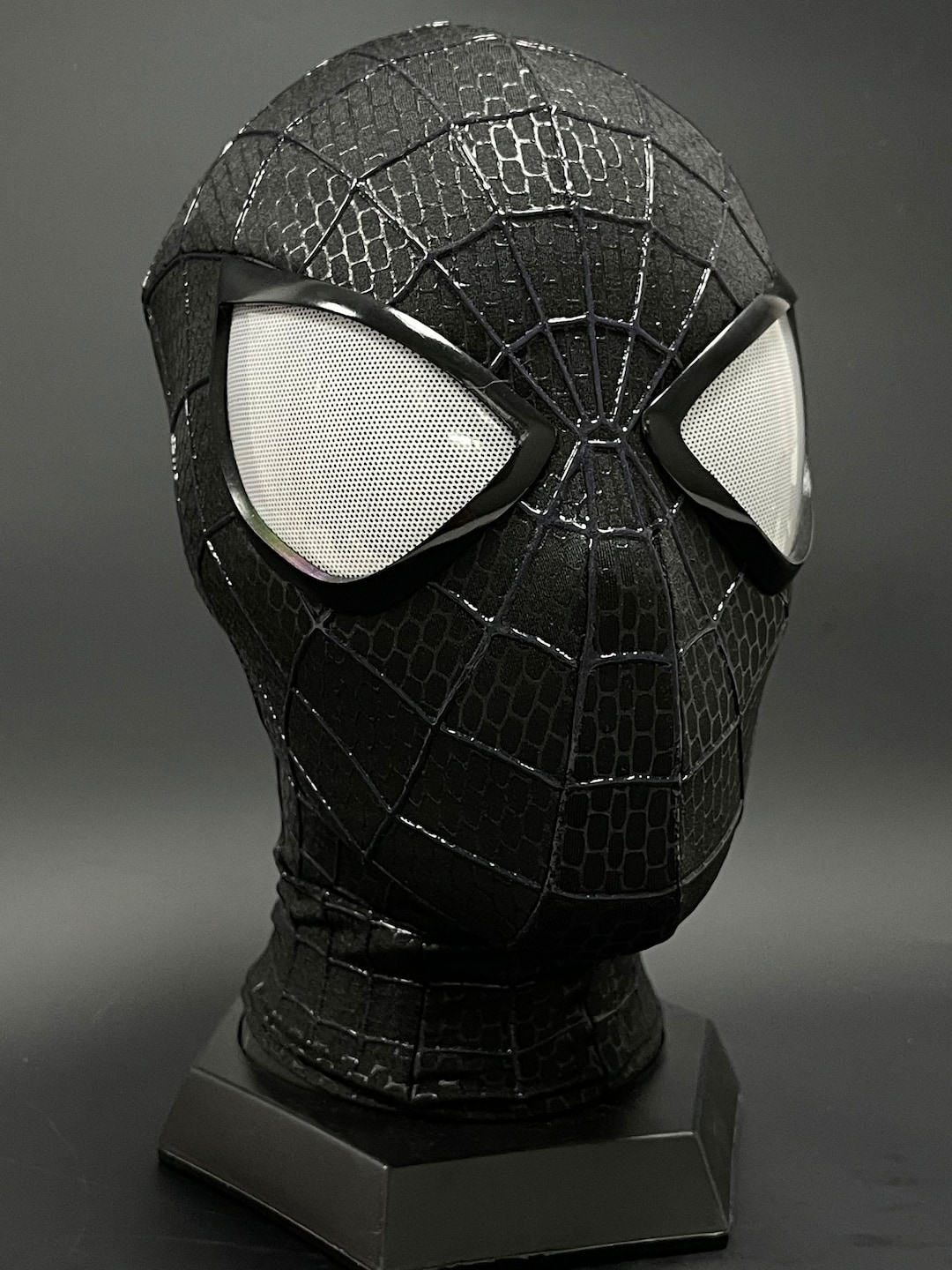 Black Spiderman Maskcosplay Mask With Faceshell and Etsy UK