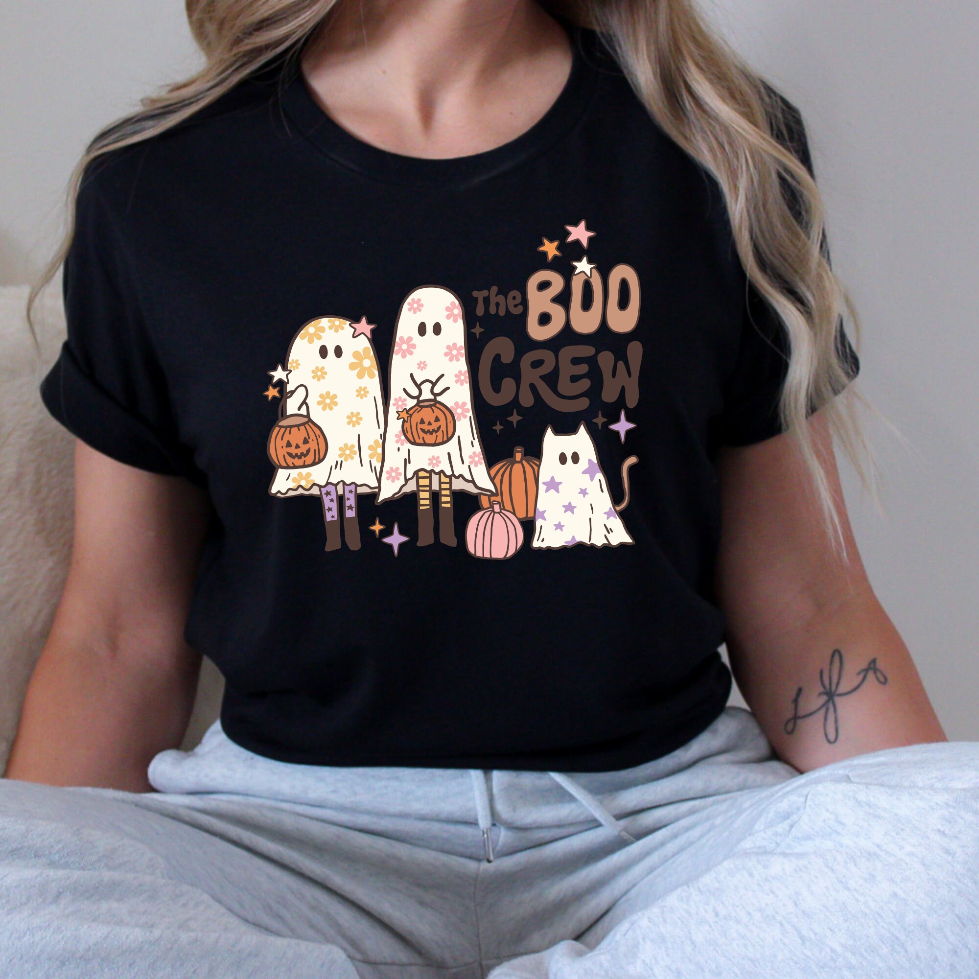 Discover The Boo Crew: Halloween Family Matching Shirt for Spooky Parties & Festive Gatherings