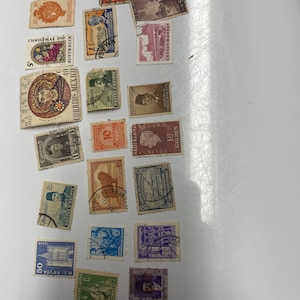 ¡Sellos internacionales vintage aleatorios para divertirse!