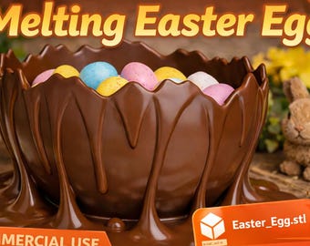 Melting Easter Egg Bowl STL | 3D Printable Candy Holder (Digital Download)