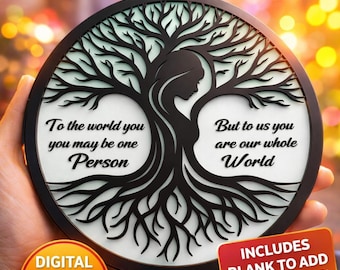 Mother's Day Tree of Life Wall Art | Personalized 3D Print File (STL, 3MF)