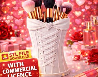 Corset Bow Makeup Holder STL File | 3d Print Oranizer (Digital Download)