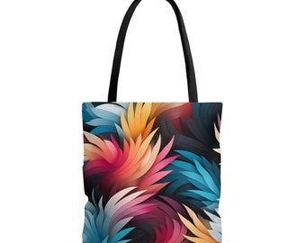 Colorful handbag, flowers