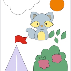 Plantilla de página de libro de fieltro en formato PDF, descarga digital