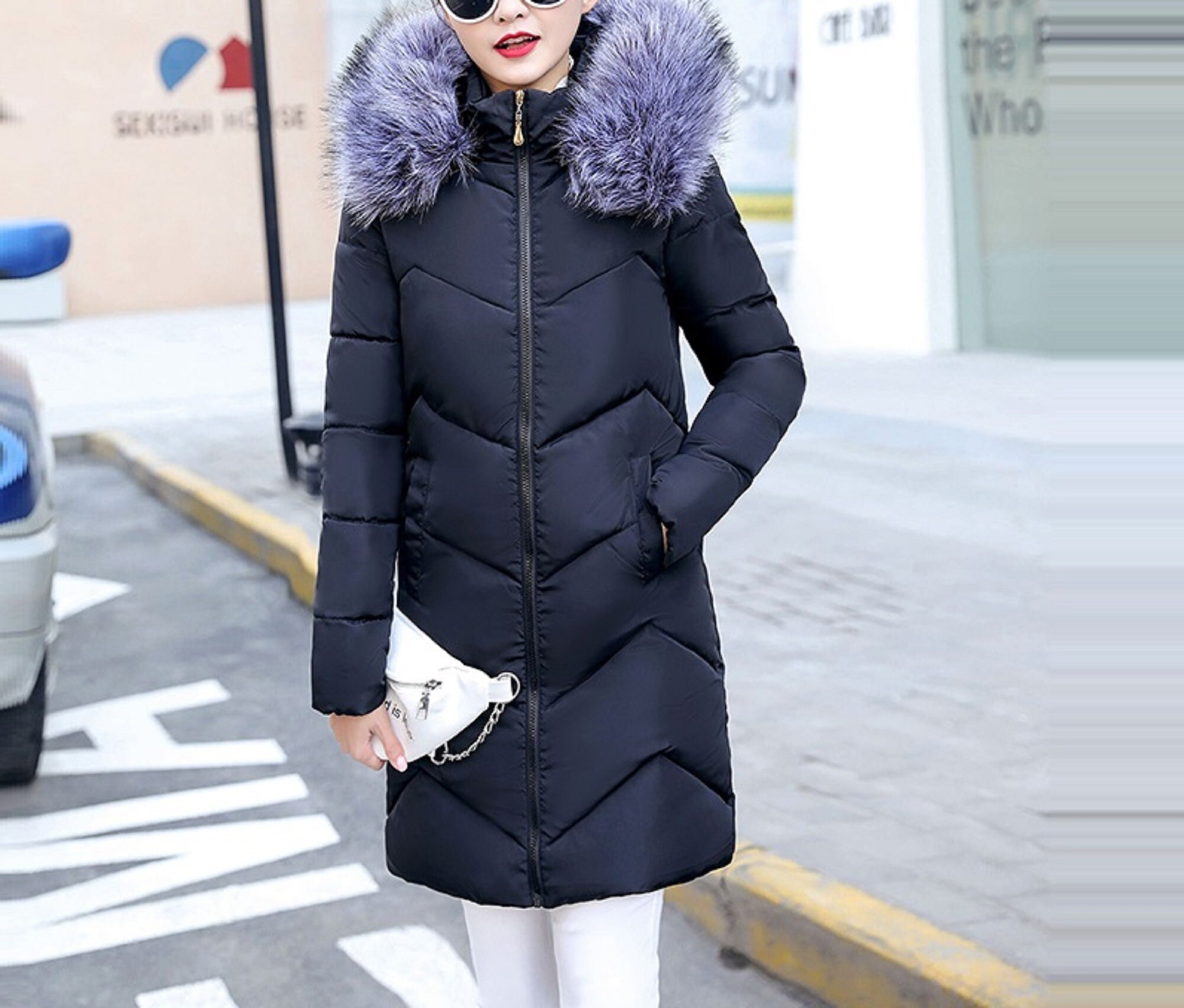 Big Fur 2023 New European Fashion Black Women's Jacket Plus Size Woman ...