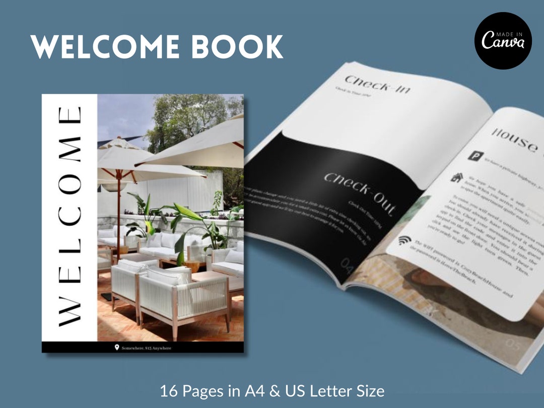 Airbnb Book Template Beach House Guest Book Etsy