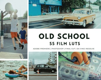 55 Old School Film LUTs: Retro Video & Photo Presets (Premiere Pro, Photoshop)