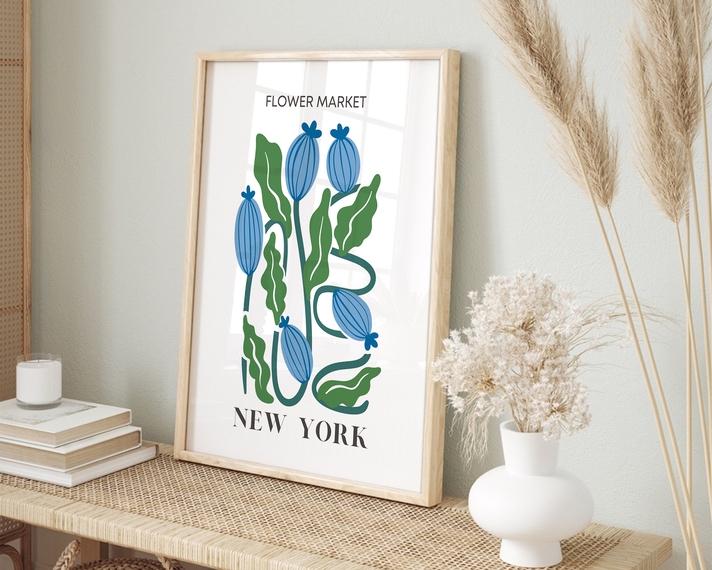 Pastel Florals Art Print: Flower Market, New York (Digital Download)