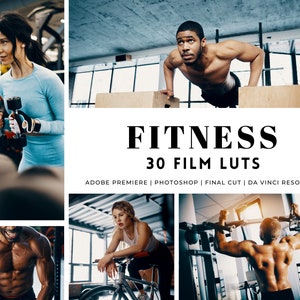 50 FITNESS Film LUTs | Premiere Pro, Color Grading,  Video Luts, Video Editing, Retro Luts | Video Photo Mobile & Desktop |
