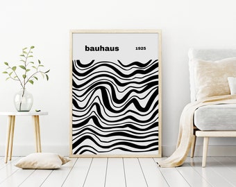 Bauhaus Stripes Wall Art: Minimalist Home Decor (Digital Print)