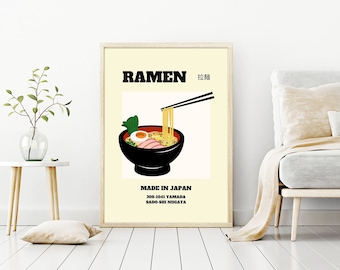Japan Ramen Art Print, Food Lovers Gallery Wall (Digital Prints)