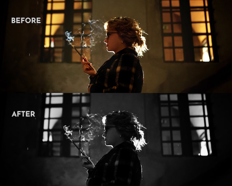 15 FILM NOIR LUTS Film LUTs | Premiere Pro, Color Grading, Video Presets, Video Editing, Retro Presets | Video Photo Mobile & Desktop | image 6