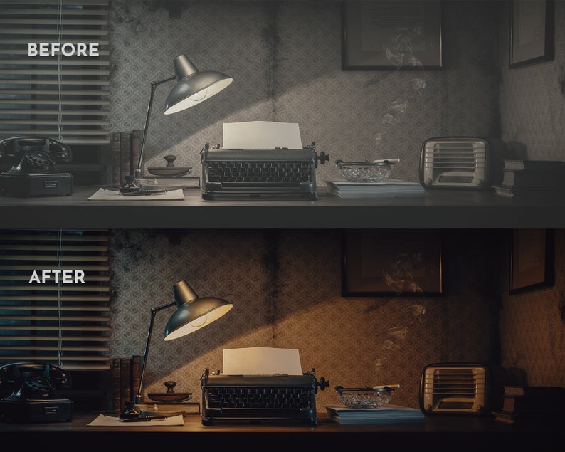 15 FILM NOIR LUTS Film LUTs | Premiere Pro, Color Grading, Video Presets, Video Editing, Retro Presets | Video Photo Mobile & Desktop | image 4