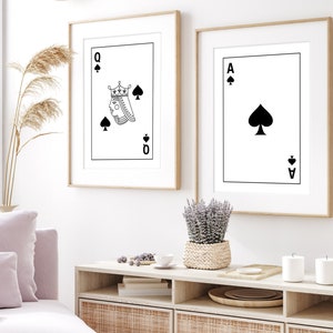 Ace & Queen of Spades Art Prints: Classic Card Set (Digital Download)