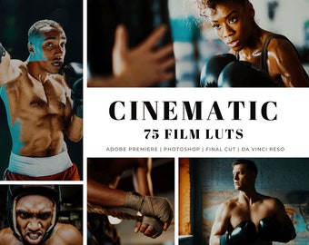 75 Cinematic Film LUTs: Retro Video & Photo Presets (Digital Download)