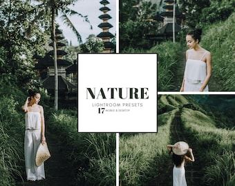 17 Nature Lightroom Presets | Mobile & Desktop Photo Filters (Digital Download)