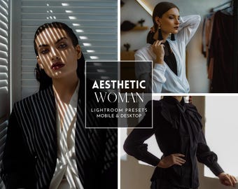 Aesthetic Woman Lightroom Presets | Mobile & Desktop Photo Filters (15)